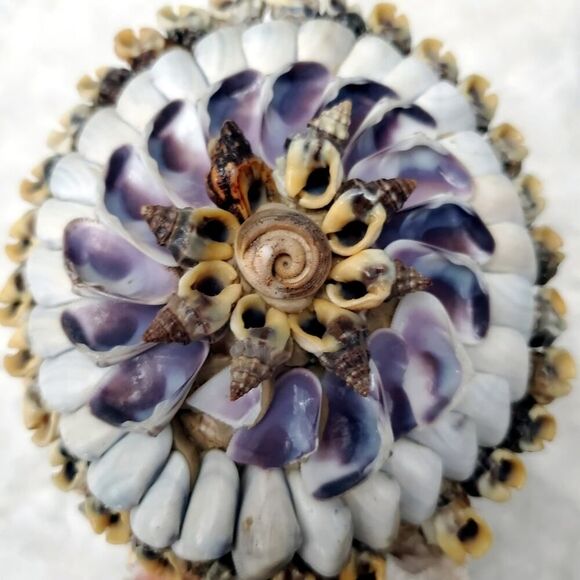 Vintage 1950 Handmade Seashell Napkin Holder - Picture 4 of 8